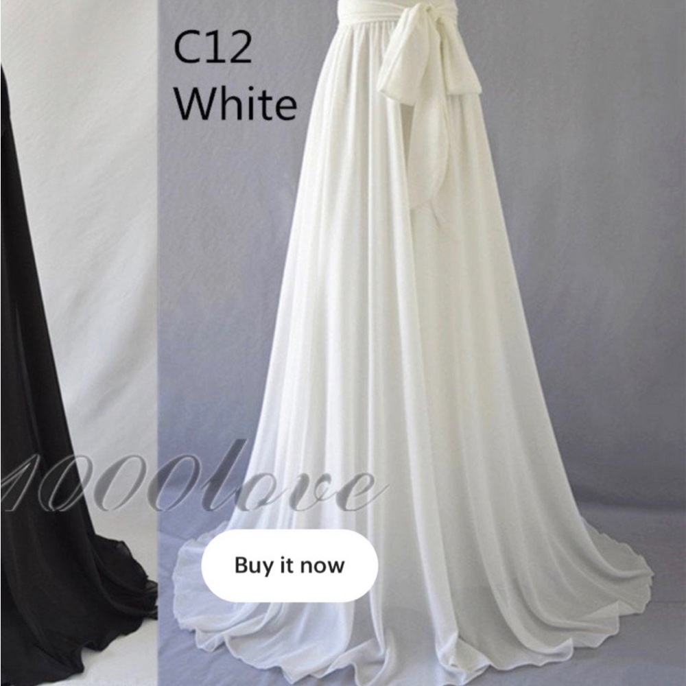 White Chiffon Skirt